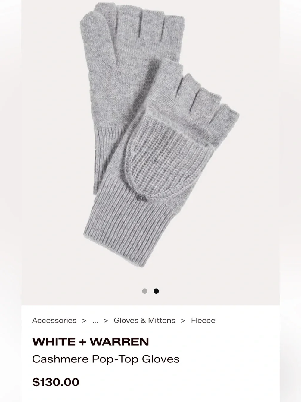 White and Warren cashmere gloves